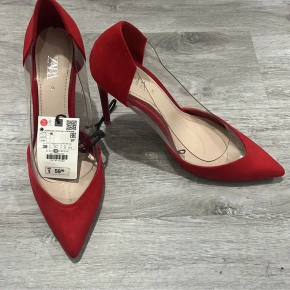 Zara red heels , classy heels - Picture 2 of 4